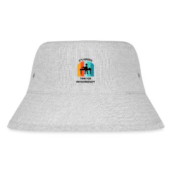 Physiotherapeut Humorvoll Geschenk Spruch Lustig - Stanley/Stella recycelter Bucket Hat - Grau meliert - Vorne