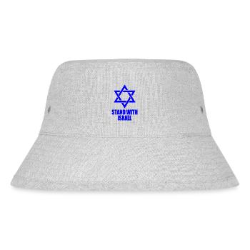 Stand with israel - Stanley/Stella recycelter Bucket Hat - Grau meliert - Vorne