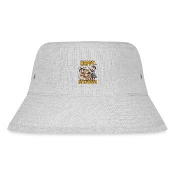 HAPPY BELLOWEEN Halloween Hund Hunde Bulldogge - Stanley/Stella recycelter Bucket Hat - Grau meliert - Vorne