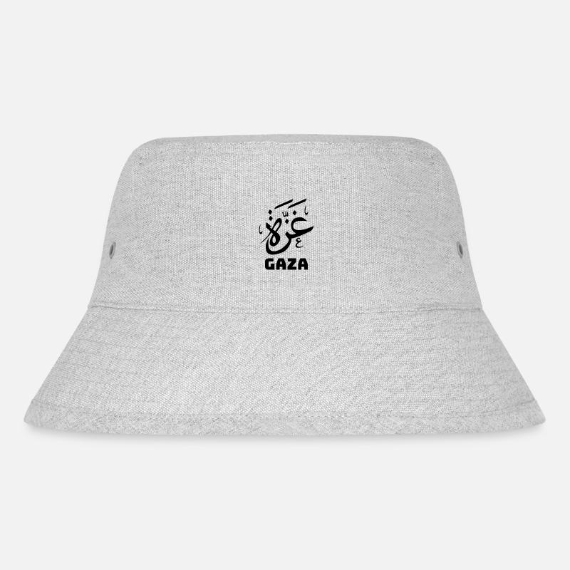 Gaza غزة - Stanley/Stella recycelter Bucket Hat - Grau meliert