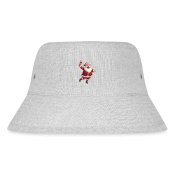 Weihnachtsmann Alkohol Bier Glühwein Schnaps Prost - Stanley/Stella recycelter Bucket Hat - Grau meliert - Vorne