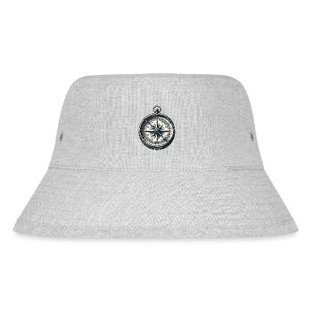 Vintage Compass: Northward with Style - Stanley/Stella Recycled Bucket Hat - heather grey - Front
