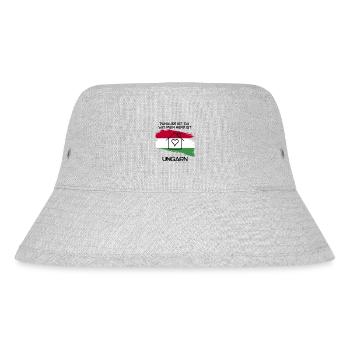 Ungarn - Zuhause ist da wo mein Herz ist - Stanley/Stella recycelter Bucket Hat - Grau meliert - Vorne