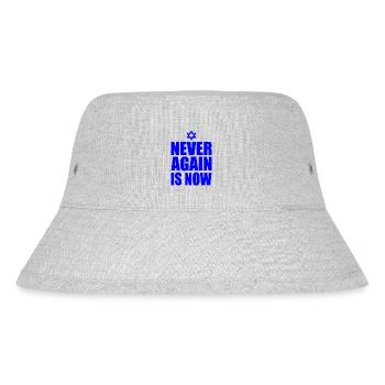 Never again is now - Stanley/Stella recycelter Bucket Hat - Grau meliert - Vorne
