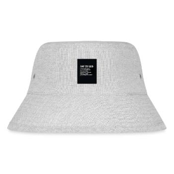 Spruch - Stanley/Stella recycelter Bucket Hat - Grau meliert - Vorne