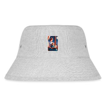 You Can Add Your Gift Text Below The Design - Stanley/Stella recycelter Bucket Hat - Grau meliert - Vorne