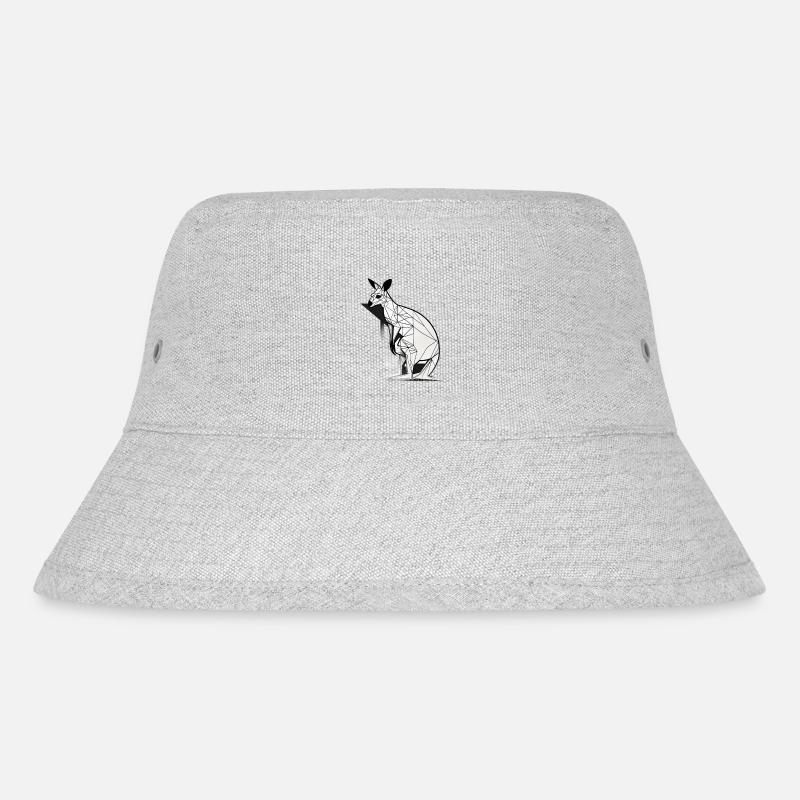 Känguru - Stanley/Stella recycelter Bucket Hat - Grau meliert