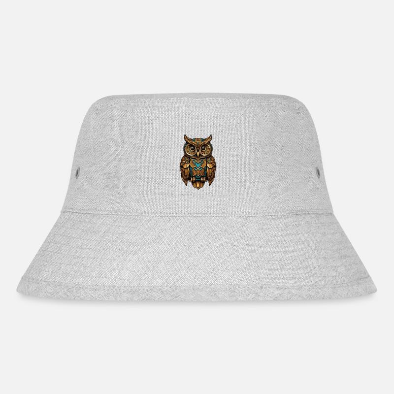 Hibou steampunk - Bob recyclé Stanley/Stella - gris chiné
