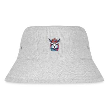 Alpaka - Stanley/Stella recycelter Bucket Hat - Grau meliert - Vorne