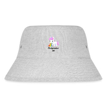 Partymodus AN , Einhorn - Stanley/Stella recycelter Bucket Hat - Grau meliert - Vorne