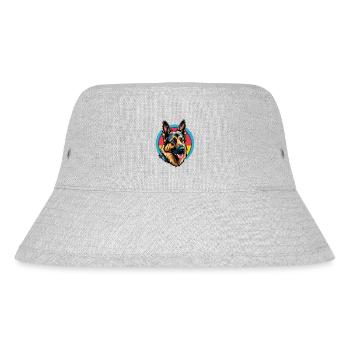 German Shepherd - Stanley/Stella Recycled Bucket Hat - heather grey - Front