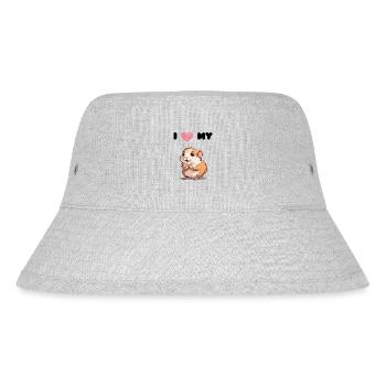 Hamsterliebe - süßer Hamster - Stanley/Stella recycelter Bucket Hat - Grau meliert - Vorne