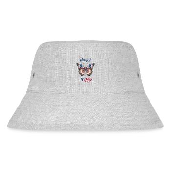 Happy 4 th of july 4500 5400 px - Stanley/Stella recycelter Bucket Hat - Grau meliert - Vorne
