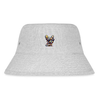 Frenchie Summer - Stanley/Stella recycelter Bucket Hat - Grau meliert - Vorne