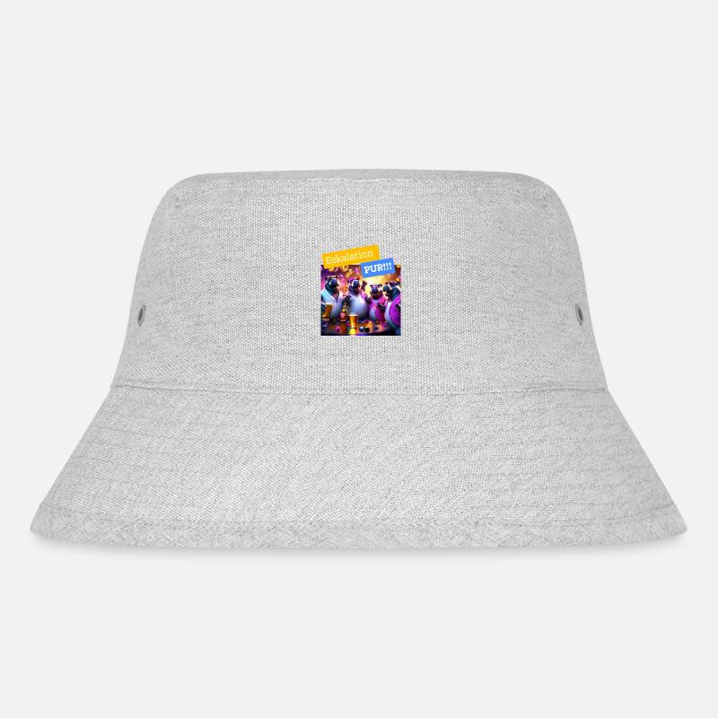 Eskalation pur! - Stanley/Stella recycelter Bucket Hat - Grau meliert