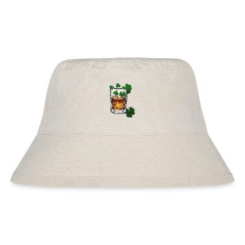 Kleeblatt / Whiskey / Alkohol / Glück / Irish Pub - Stanley/Stella recycelter Bucket Hat - Naturweiß - Vorne