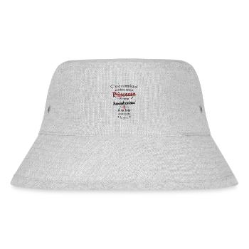 Prinzessin Saxophonistin - Stanley/Stella recycelter Bucket Hat - Grau meliert - Vorne