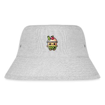 Niedlicher Kawaii Boba Milchtee - 3 - Stanley/Stella recycelter Bucket Hat - Grau meliert - Vorne
