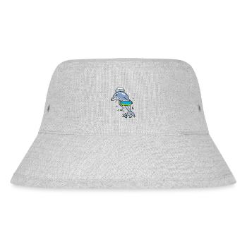 Delphin Schwimmer Seemann Schwimmring Ahoi Kapitän - Stanley/Stella recycelter Bucket Hat - Grau meliert - Vorne