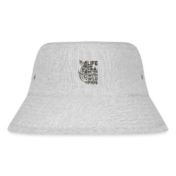 Hunting, game, hunt, nature, hunter, animal wildlife - Stanley/Stella Recycled Bucket Hat - heather grey - Front
