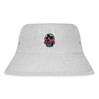 Greece 2024 Team Palm Trees Multicolored - Stanley/Stella Recycled Bucket Hat - heather grey - Front