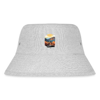 Radfahren, Fahrrad, Berg, Urlaub, Sommer, Urlaub, Urlaub, Berg - Stanley/Stella recycelter Bucket Hat - Grau meliert - Vorne