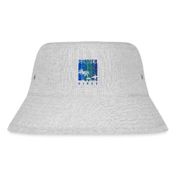 Sommer Illustration Sommer Blumenkunst Blume Meer - Stanley/Stella recycelter Bucket Hat - Grau meliert - Vorne
