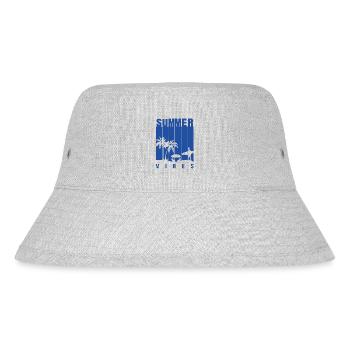 Sommer Illustration Sommer Blumenkunst Blume Meer - Stanley/Stella recycelter Bucket Hat - Grau meliert - Vorne