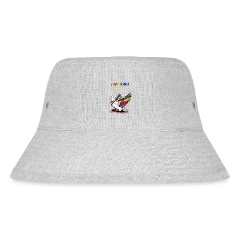 Vibrant Pride Dove: Ein Symbol für Frieden und LGBTQ+ - Stanley/Stella recycelter Bucket Hat - Grau meliert - Vorne