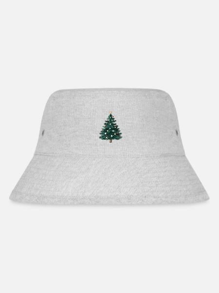 Weihnachtsbaum Weihnachten Christmas Tree - Stanley/Stella recycelter Bucket Hat - Grau meliert