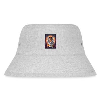 Majestic tiger in anime style - Stanley/Stella Recycled Bucket Hat - heather grey - Front