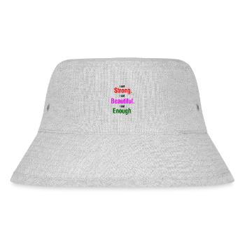 Strong Beautiful Enough - Stanley/Stella recycelter Bucket Hat - Grau meliert - Vorne