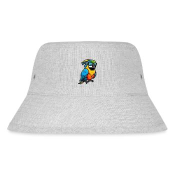 Papagai Comic Cool - Stanley/Stella recycelter Bucket Hat - Grau meliert - Vorne