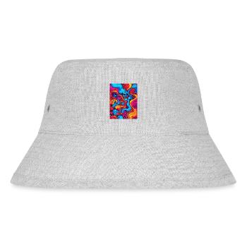 Abstract art of colorful swirls - Stanley/Stella Recycled Bucket Hat - heather grey - Front