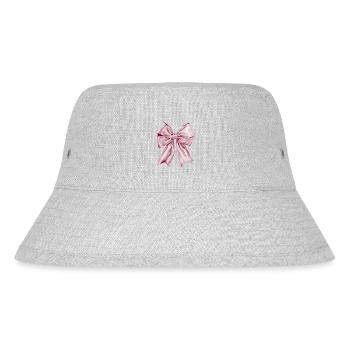 Schleife Band Seide Geschenk - Stanley/Stella recycelter Bucket Hat - Grau meliert - Vorne