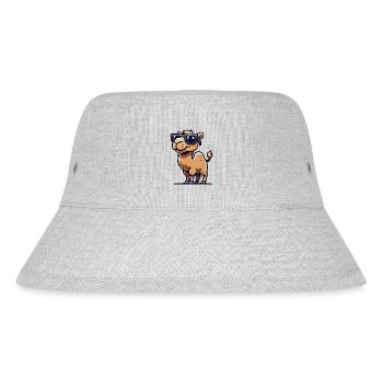 kamel comic sonnenbrille - Stanley/Stella recycelter Bucket Hat - Grau meliert - Vorne