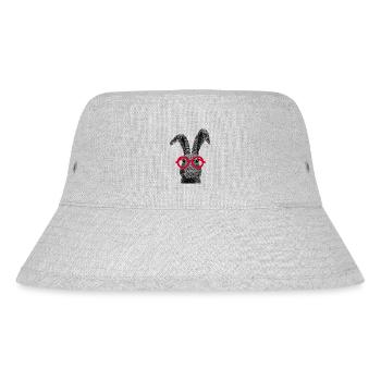 Look Closely Rabbit | Funny glasses motif - Stanley/Stella Recycled Bucket Hat - heather grey - Front