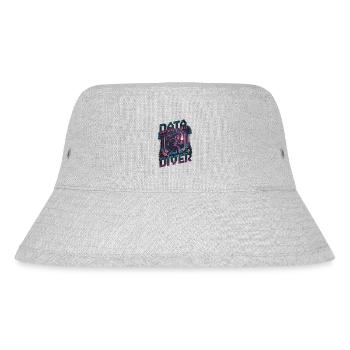 Datentaucher Cyber Explorer Retro Tech Kunstwerk - Stanley/Stella recycelter Bucket Hat - Grau meliert - Vorne