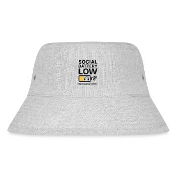 Social Battery Low – Recharging Offline - Stanley/Stella Recycled Bucket Hat - heather grey - Front