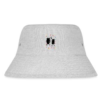 Katzen - Stanley/Stella recycelter Bucket Hat - Grau meliert - Vorne