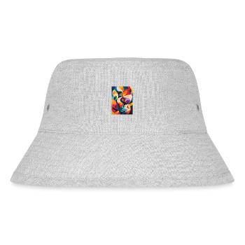Die Kunst der Kurven - Stanley/Stella recycelter Bucket Hat - Grau meliert - Vorne