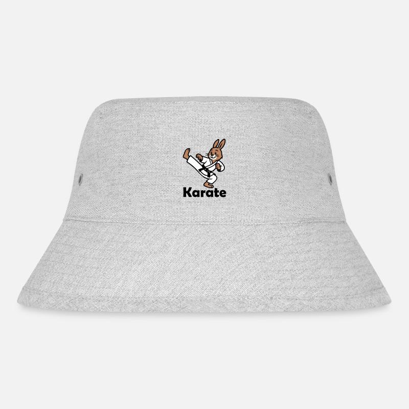 Karate Rabbit - Stanley/Stella Recycled Bucket Hat - heather grey