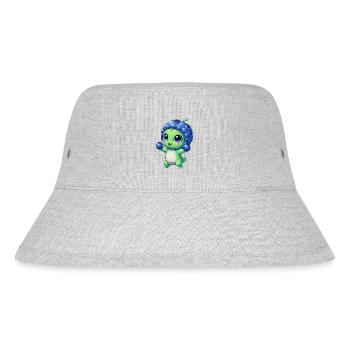Cute Alien Blueberry Cartoon Alien Berry - Stanley/Stella Recycled Bucket Hat - heather grey - Front