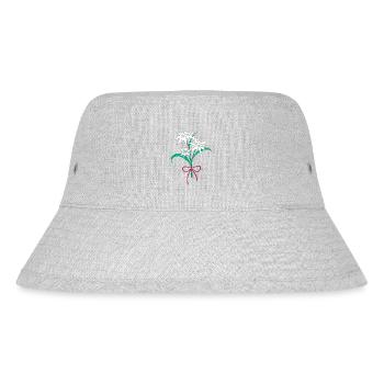Die Alm grüßt - Stanley/Stella recycelter Bucket Hat - Grau meliert - Vorne
