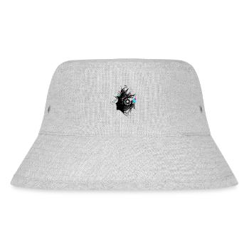 Woman with butterflies art motive black - Stanley/Stella Recycled Bucket Hat - heather grey - Front