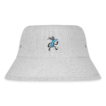 Abstract Blue Creature - Stanley/Stella Recycled Bucket Hat - heather grey - Front