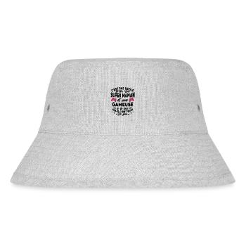 Super Maman Gameuse Humour Gamer Cadeau - Bob recyclé Stanley/Stella - gris chiné - Devant