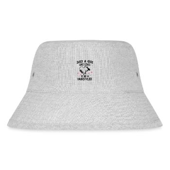 Femme Juste Une Fille Qui Aime Être Coiffeuse - Bob recyclé Stanley/Stella - gris chiné - Devant