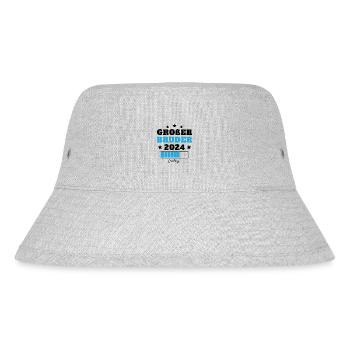 Großer Bruder 2024 Geschenkidee - Stanley/Stella recycelter Bucket Hat - Grau meliert - Vorne