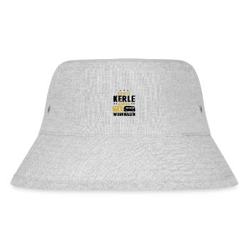 echte kerle ziehen wohnwagen - Stanley/Stella recycelter Bucket Hat - Grau meliert - Vorne